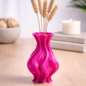 Medium 6-Inch 3D Printed Flame Vase for Tables & Shelves – Modern Decorative Home Accent – Waterproof PLA