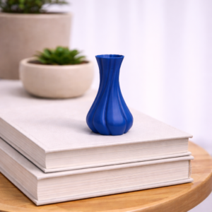Small 4-Inch 3D Printed Modern Flow Vase for Desks & Small Spaces – Modern Sculptural Accent – Waterproof PLA