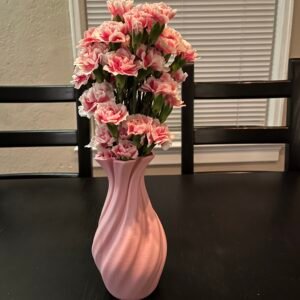 Large 8-Inch Tall Spiral Vase – 3D Printed PLA Plastic – Modern Waterproof Flower Vase for Centerpieces & Home Decor