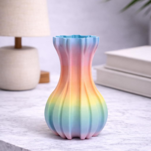 Medium 6-Inch 3D Printed Castle Vase for Tables & Shelves – Modern Decorative Home Accent – Waterproof PLA