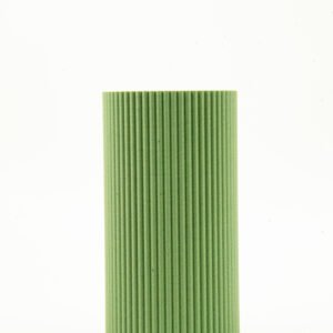 Large 8-Inch Tall Ribbed Vase – 3D Printed PLA Plastic – Modern Waterproof Flower Vase for Centerpieces & Home Decor