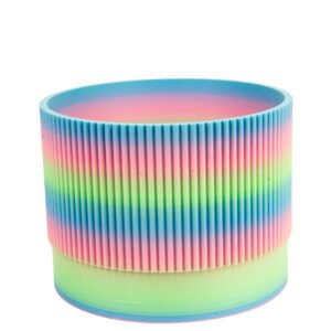Large 8-Inch Wide Ribbed Vase – 3D Printed PLA Plastic – Modern Waterproof Flower Vase for Centerpieces & Home Decor