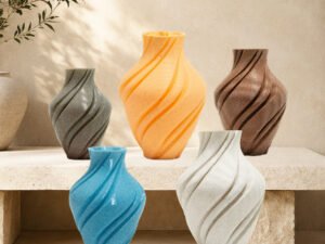 Groove Spiral Floral Vase
