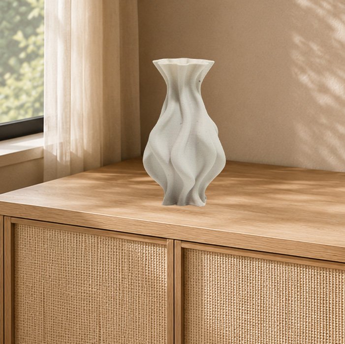 light grey flame Vase