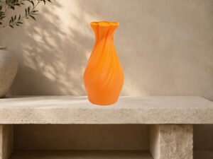 Orange Classic Spiral Vase