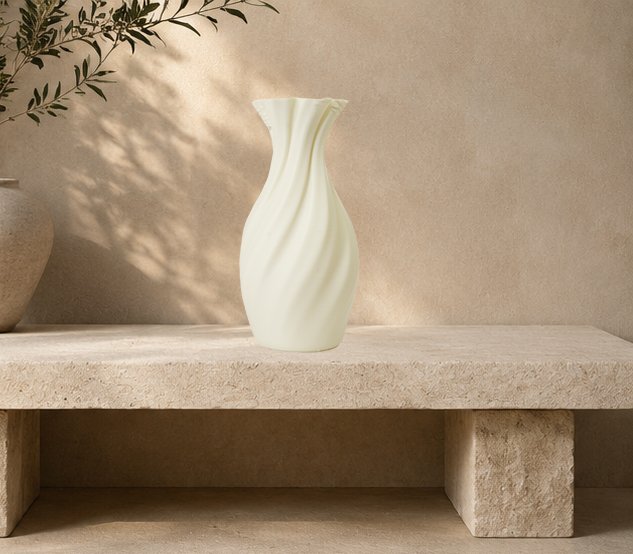Linen Classic Spiral Vase