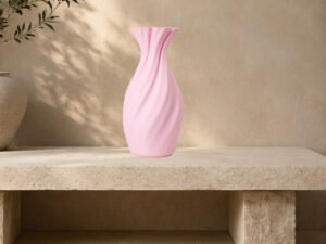 Baby Pink Classic Spiral Vase