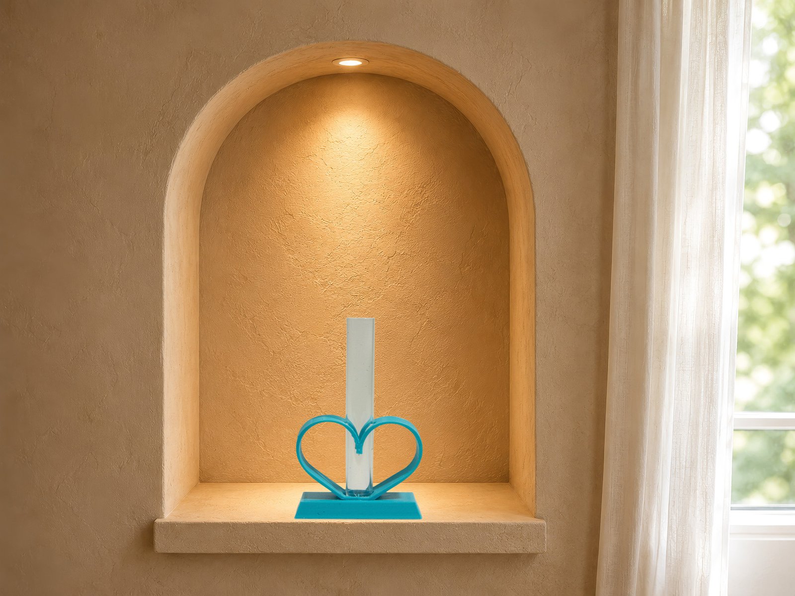 Sky Blue Open Heart Vase