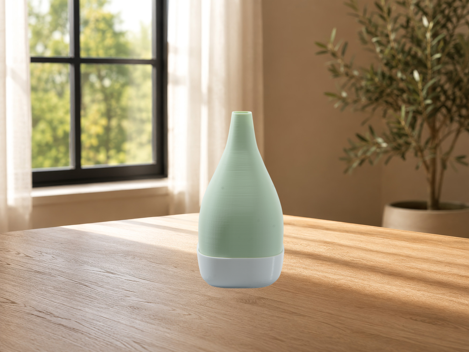 Light Sage Nest Teardrop Vase