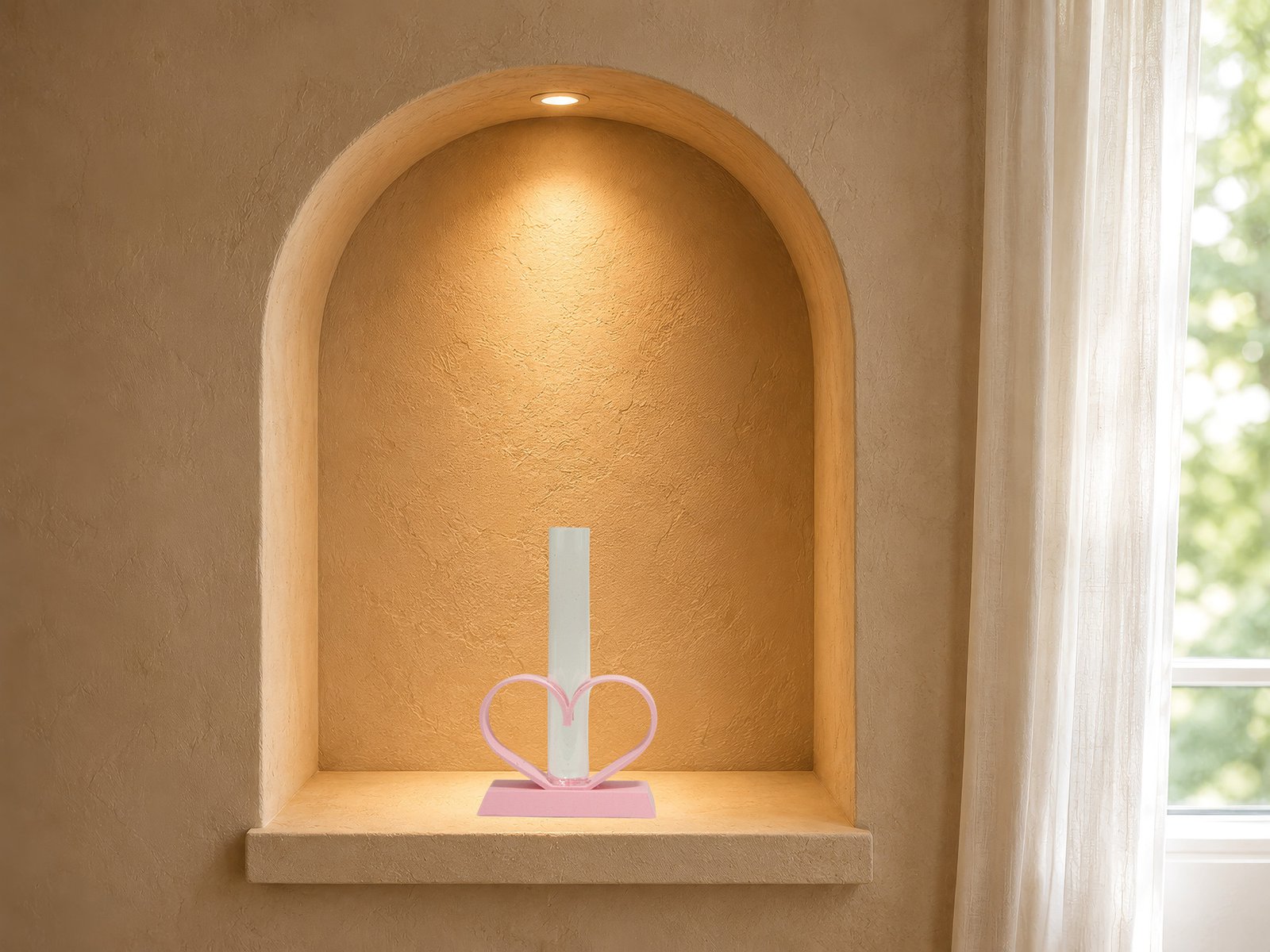 Baby pink Open Heart Vase