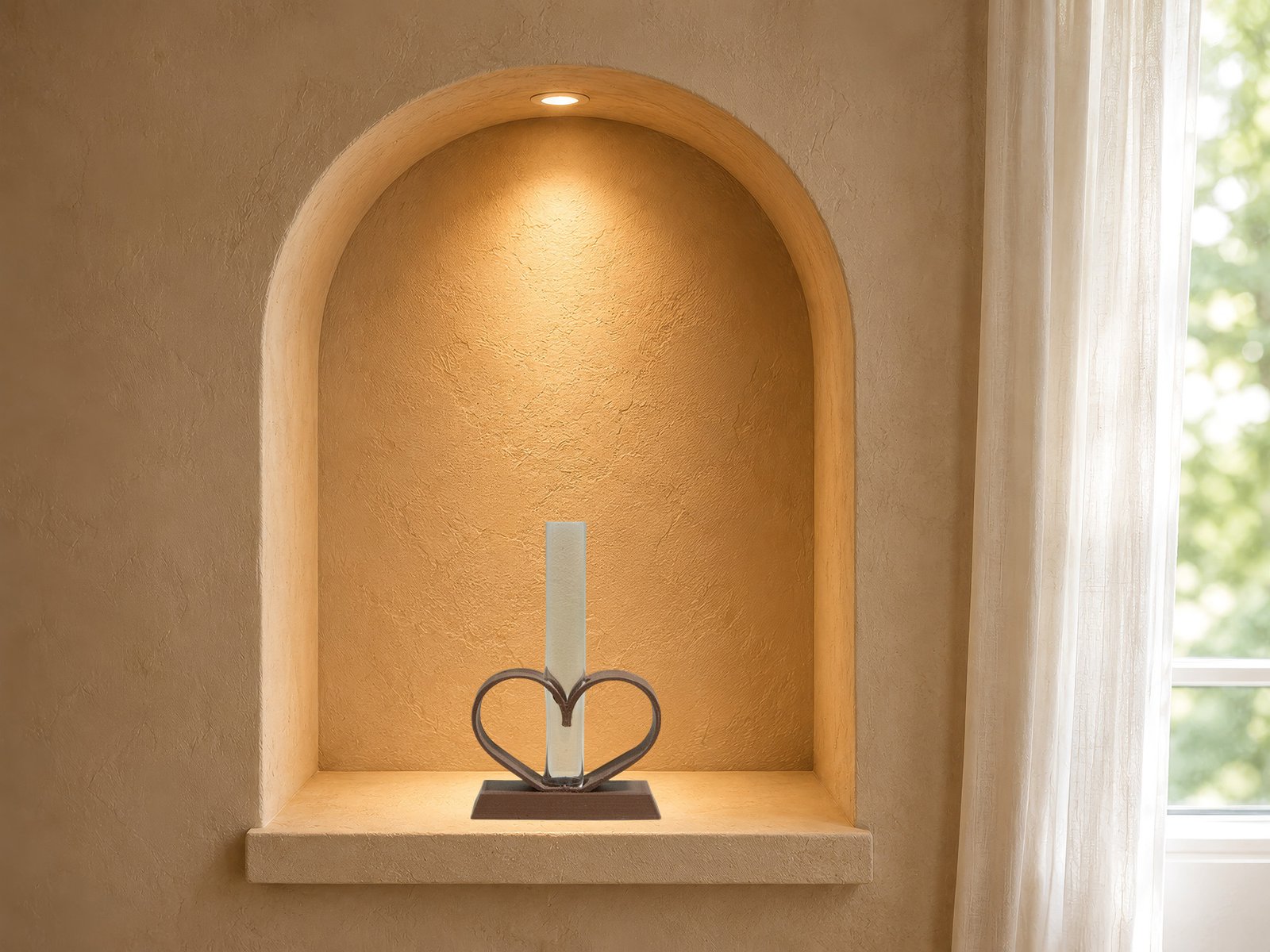Cocoa Open Heart Vase