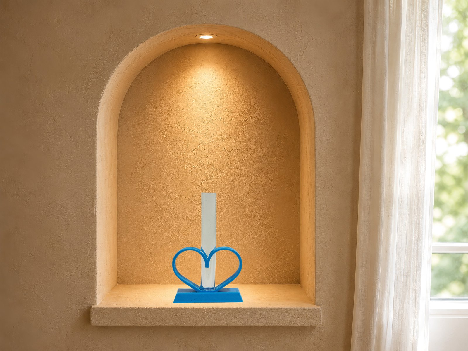 Cyan Open Heart Vase