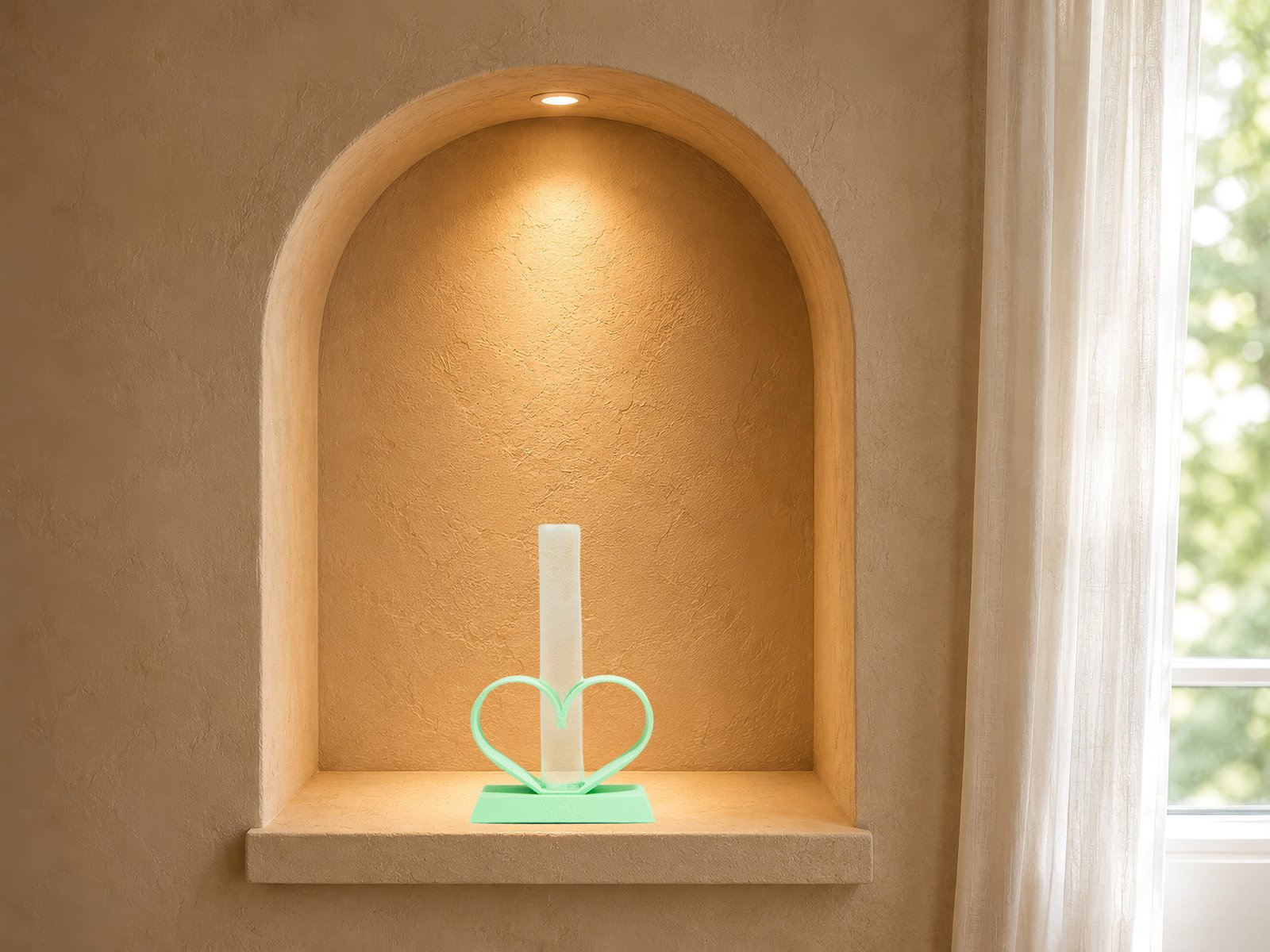 Mint Open Heart Vase