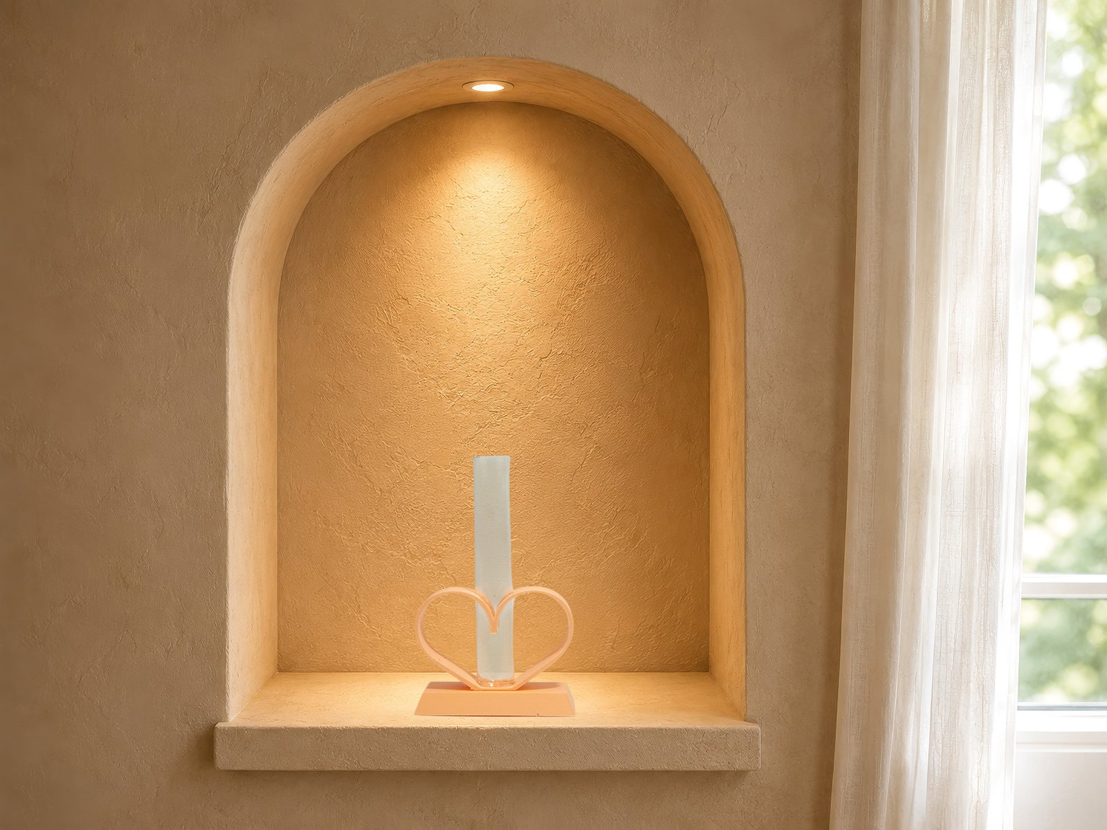 Peach Open Heart Vase