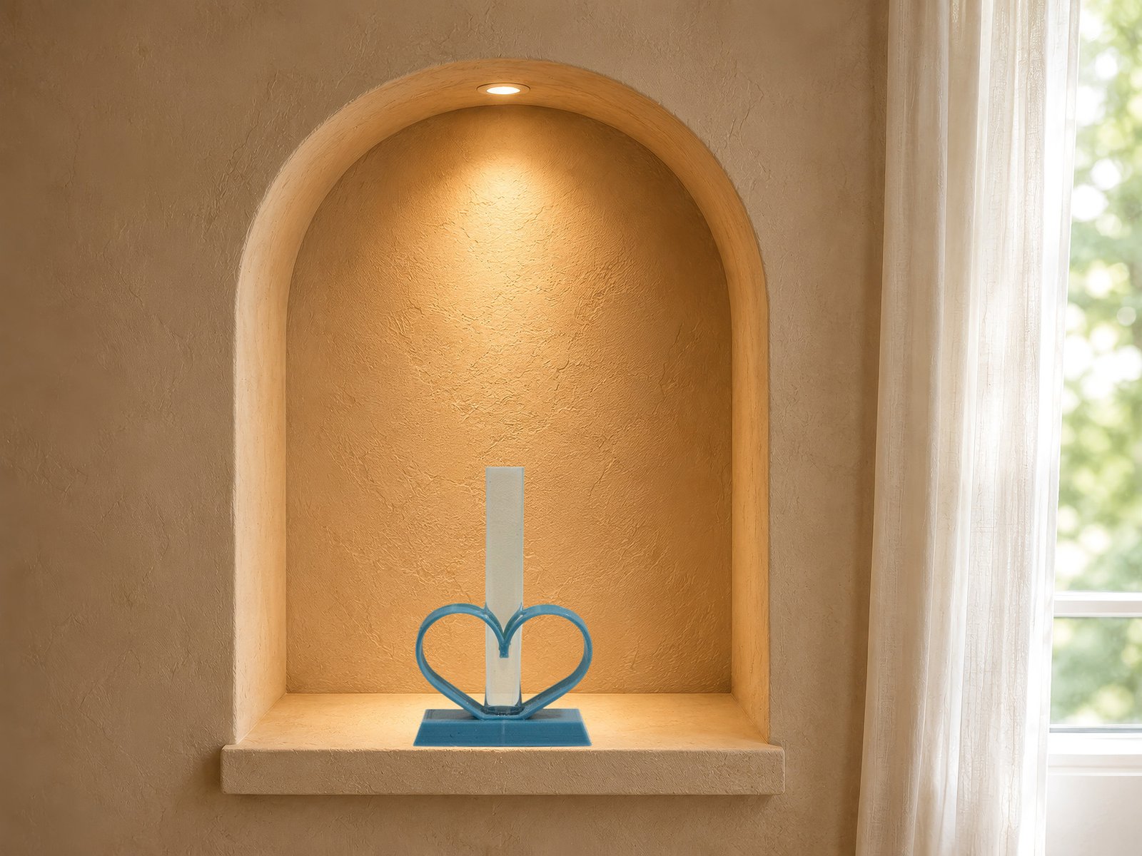 Powder Blue Open Heart Vase