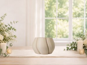 Modern Spiral Floral Vessel